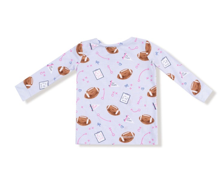 Long Sleeve Loungewear Set - Touchdown Time - Lavender