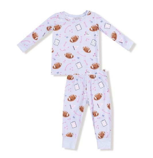 Long Sleeve Loungewear Set - Touchdown Time - Lavender