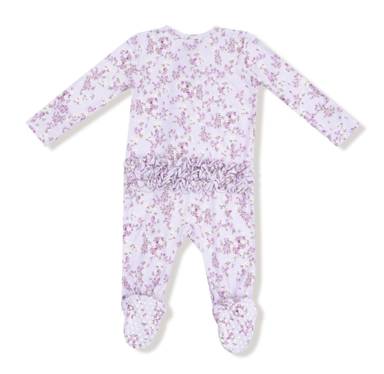 Two Way Ruffle Zipper Footie - Sweet Dream Florals