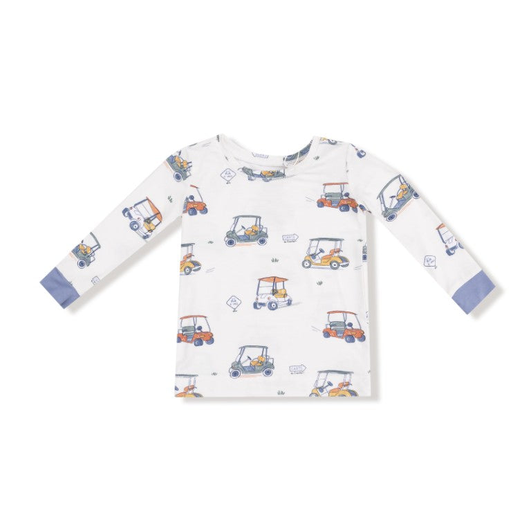Long Sleeve Loungewear Set - Zooming Golf Carts