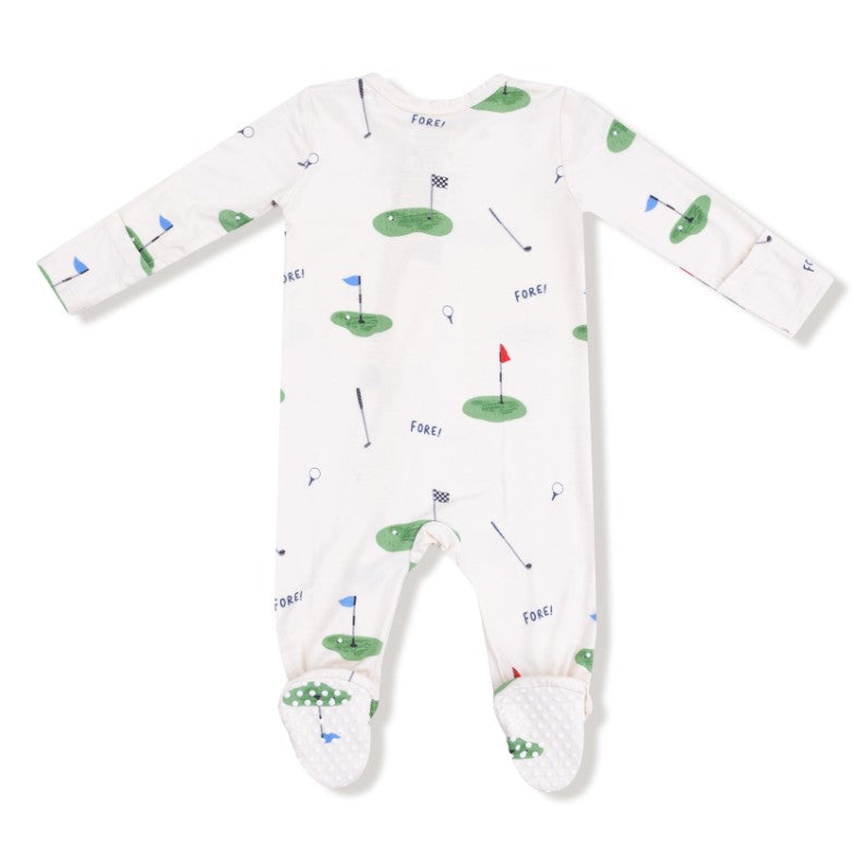 2 Way Zipper Footie - All Fore Golf