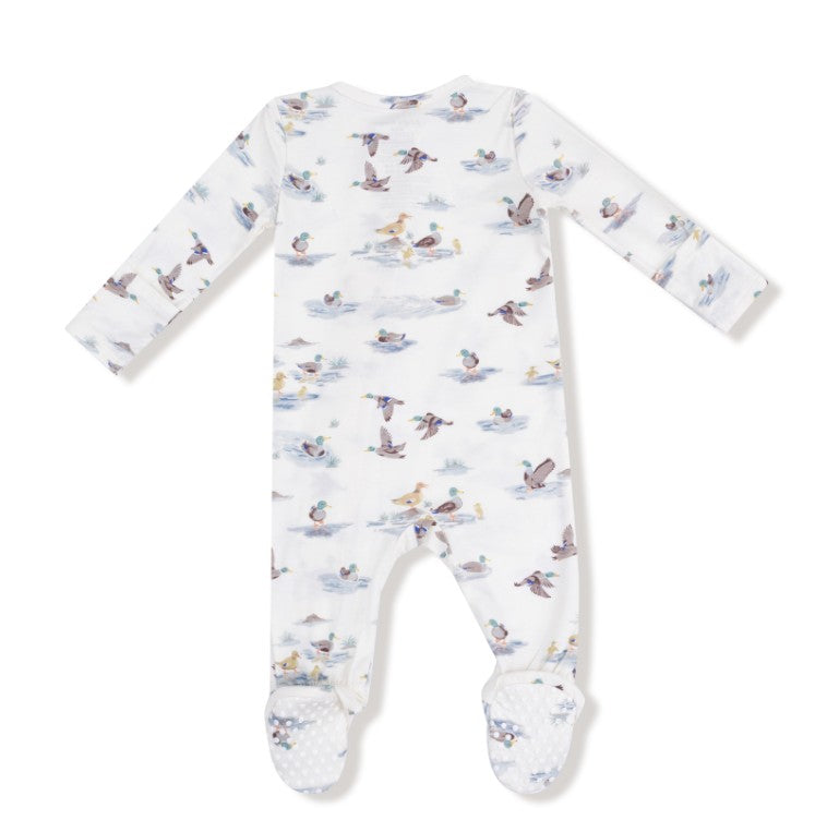 2 Way Zipper Footie - Migrating Mallards