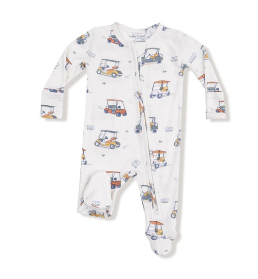 2 Way Zipper Footie - Zooming Golf Carts