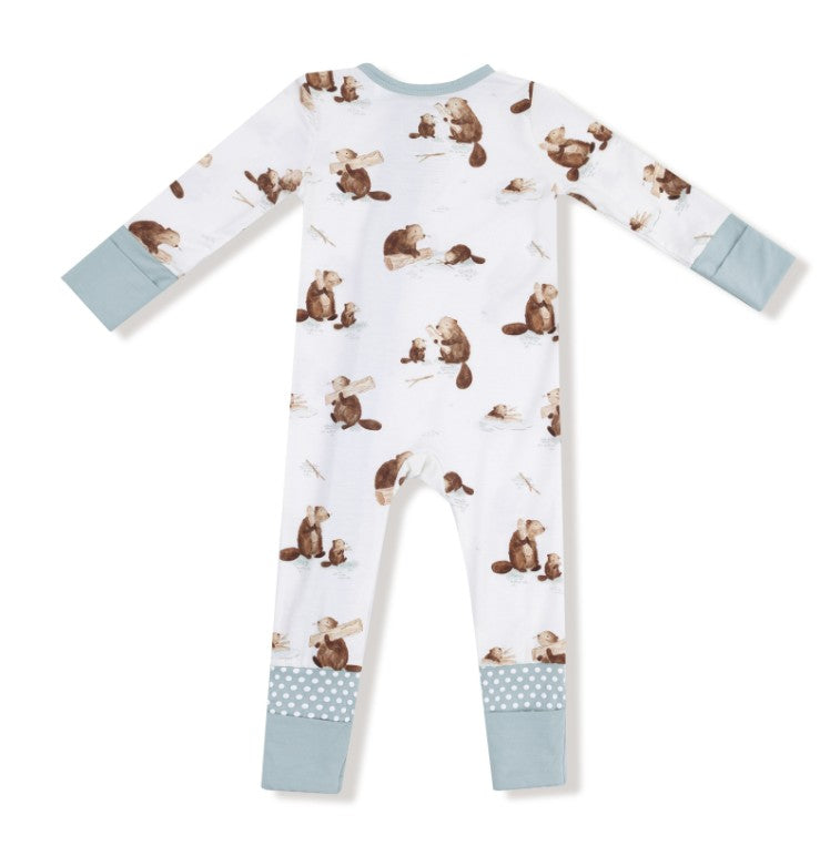 2 Way Zipper Romper - Baby Beavers