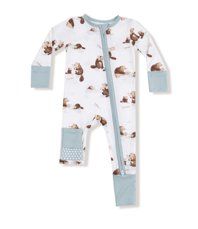 2 Way Zipper Romper - Baby Beavers