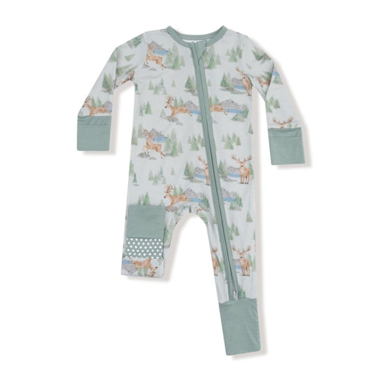 2 Way Zipper Romper - Buck Deer