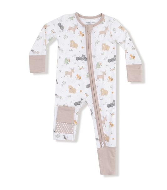 2 Way Zipper Romper - Woodland Babies