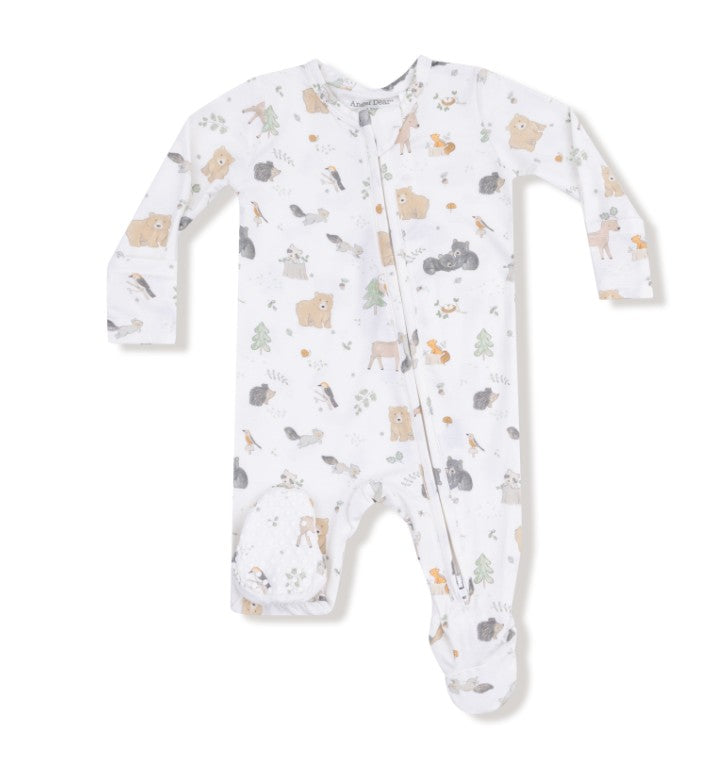 2 Way Zipper Footie - Woodland Babies