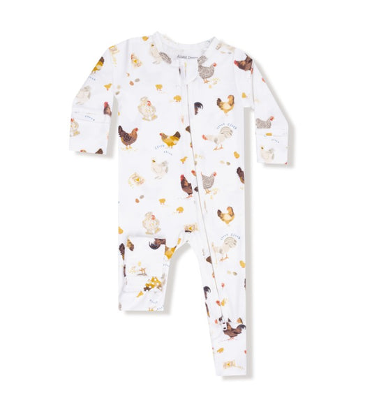 2 Way Zipper Romper - Collector Chickens