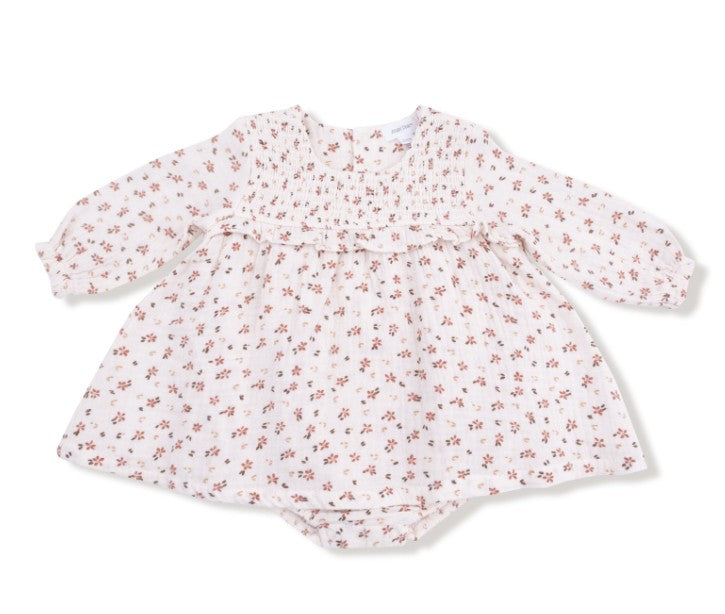 Smocked Ruffle Bubble with Skirt - Petite Pointe