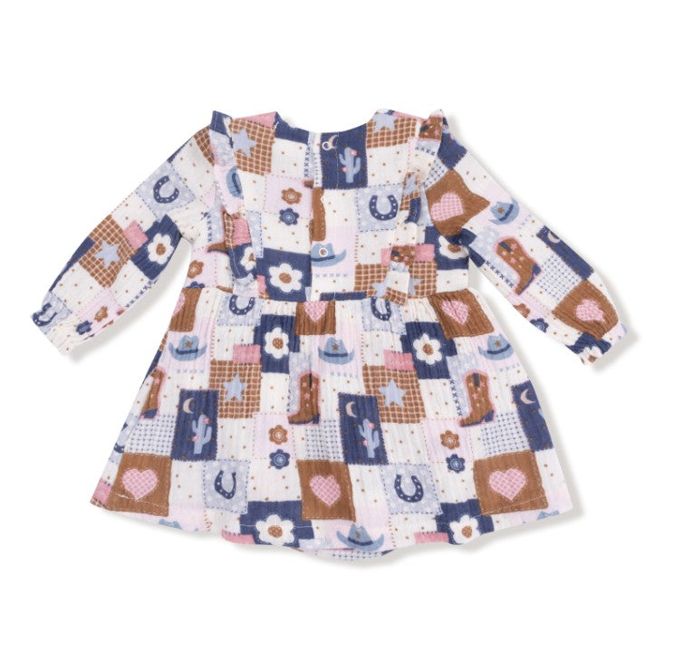 Ruffle Long Sleeve Bubble with Skirt - Patchwork Cowgirl