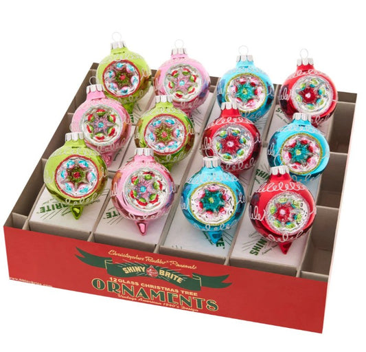 Shiny Brite - Festive Fete Ornaments - Set of 12