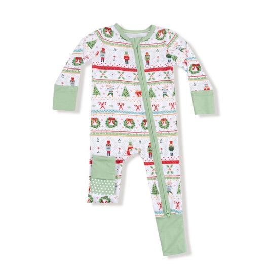 2 Way Zipper Romper - Nutcracker Fair Isle