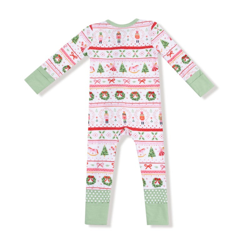 2 Way Zipper Romper - Sugar Plum Fairy