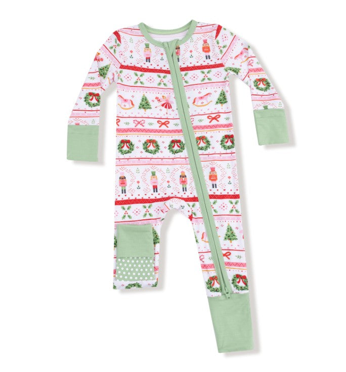 2 Way Zipper Romper - Sugar Plum Fairy