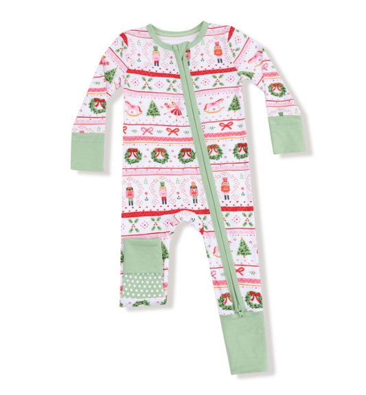2 Way Zipper Romper - Sugar Plum Fairy