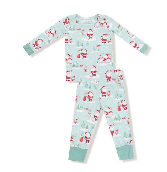 Long Sleeve Loungewear Set - Golfing Santa