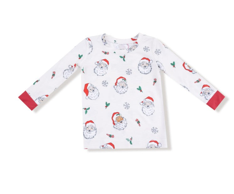 Long Sleeve Loungewear Set - Vintage Santas