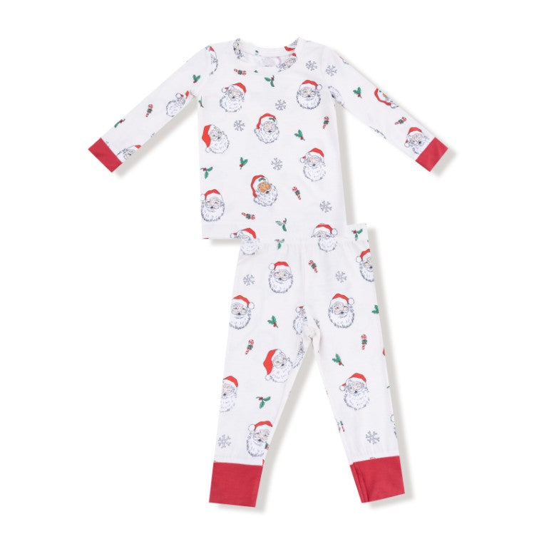 Long Sleeve Loungewear Set - Vintage Santas