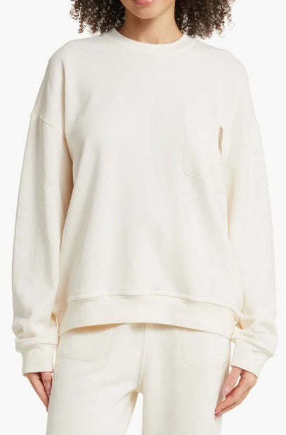 Lunya - Silksweats Oversize Cotton Blend Pajama Sweatshirt - Sway Birch