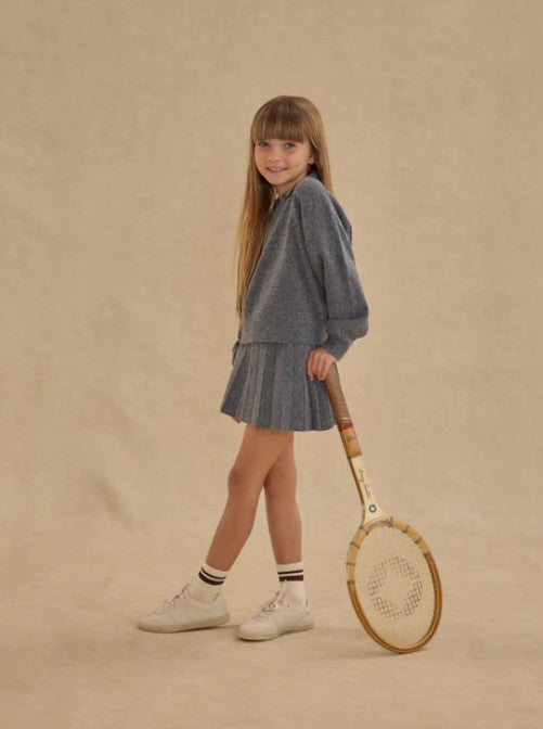 Rylee + Cru - Stripe Socks, Set of 2 - Brown + Green Stripe