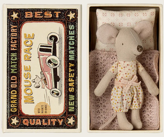 Maileg - Little Sister Mouse In Matchbox