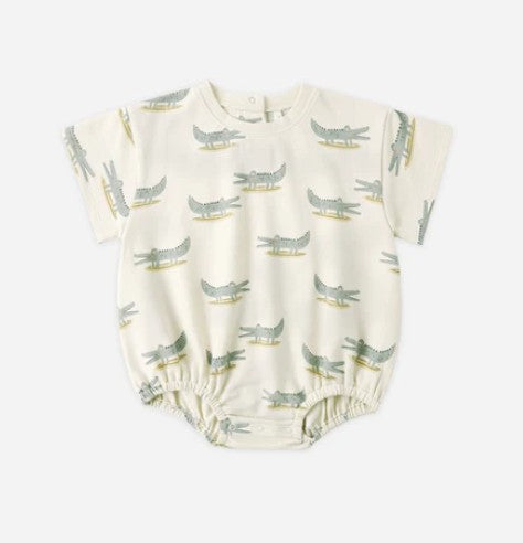 Rylee + Cru - Relaxed Bubble Romper - Alligators