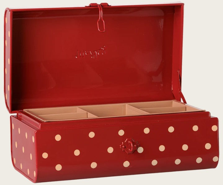 Maileg - Storage Suitcase, Small - Red w. Tray -  PREORDER FW26
