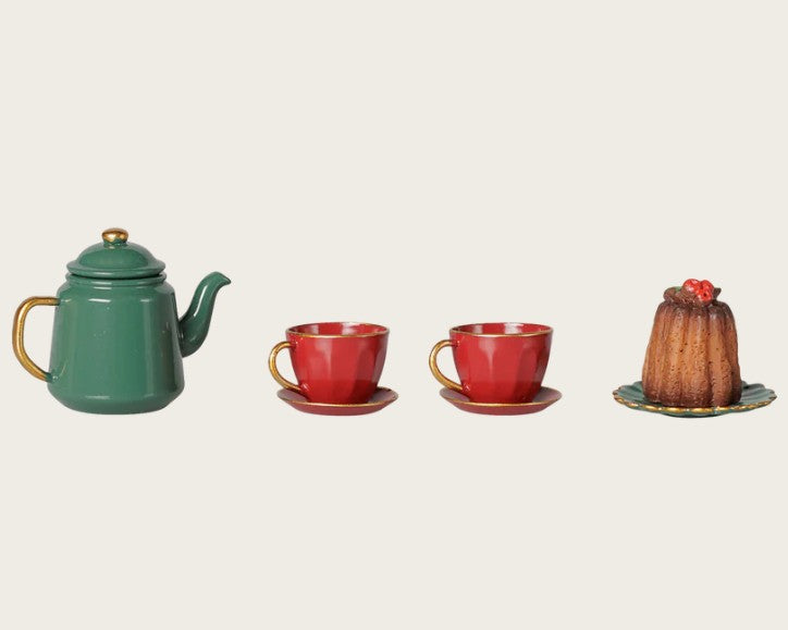 Maileg - Christmas Tea Party, Mouse Red/Green -  PREORDER FW26