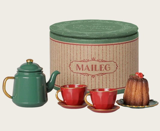 Maileg - Christmas Tea Party, Mouse Red/Green -  PREORDER FW26