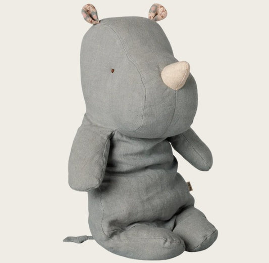 Maileg - Safari Friends, Rhino, Medium - Vintage Blue -  PREORDER FW26