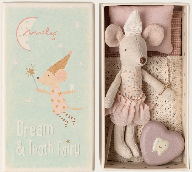 Maileg - Tooth Fairy Mouse, Little Sister in Matchbox
