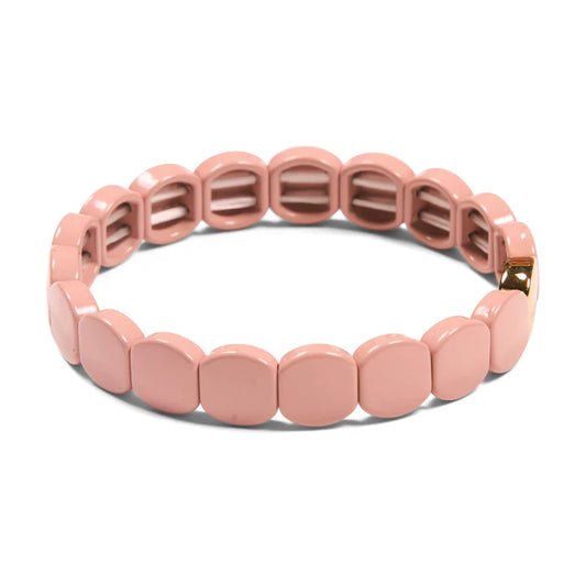 Sweet Tart Octagon Bracelet - Dark Mauve Pink