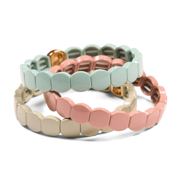 Sweet Tart Octagon Bracelet - Dark Mauve Pink