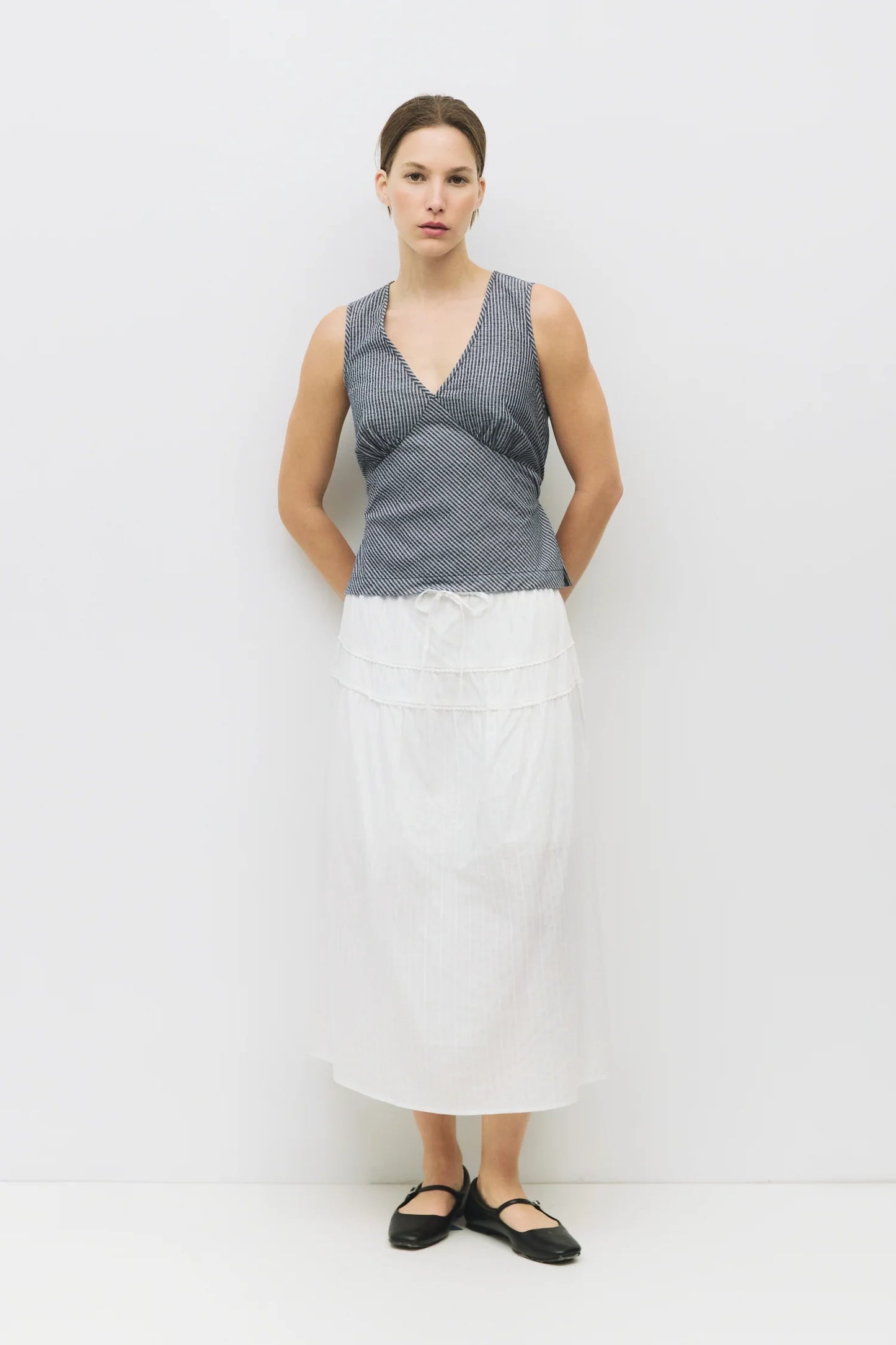 The Ryland Top - Navy and White