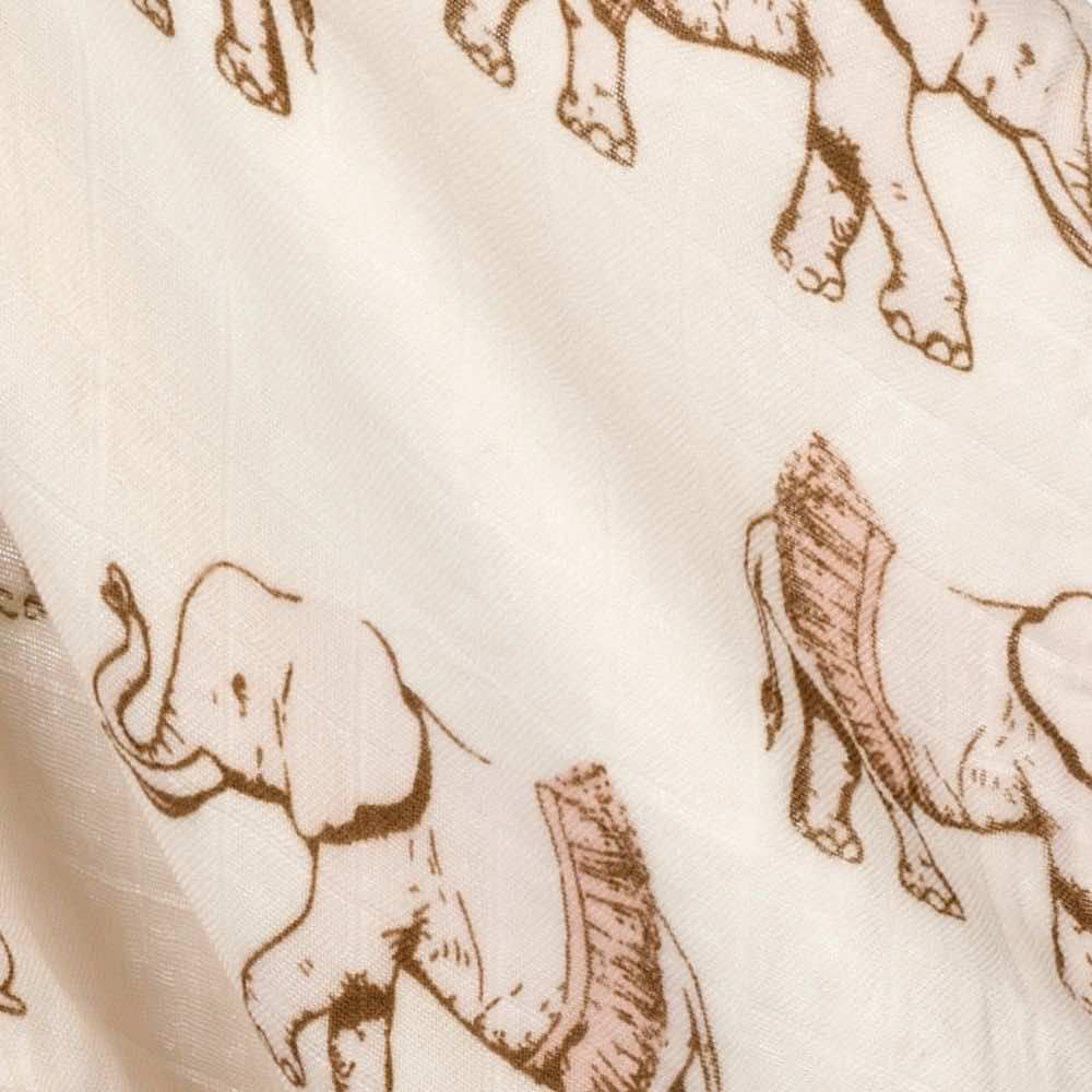 Milkbarn - Bamboo Cotton Burp Cloths - Tutu Elephant