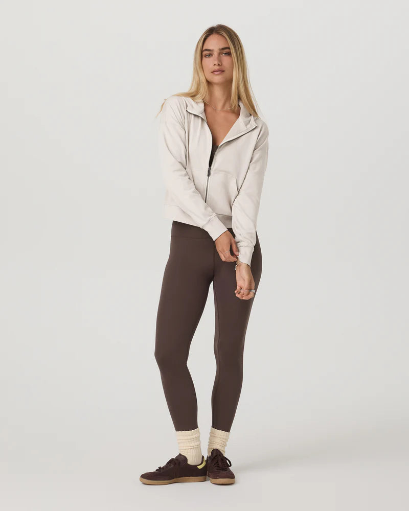 Vuori - Halo Modern Full Zip Hoodie - Ecru Heather