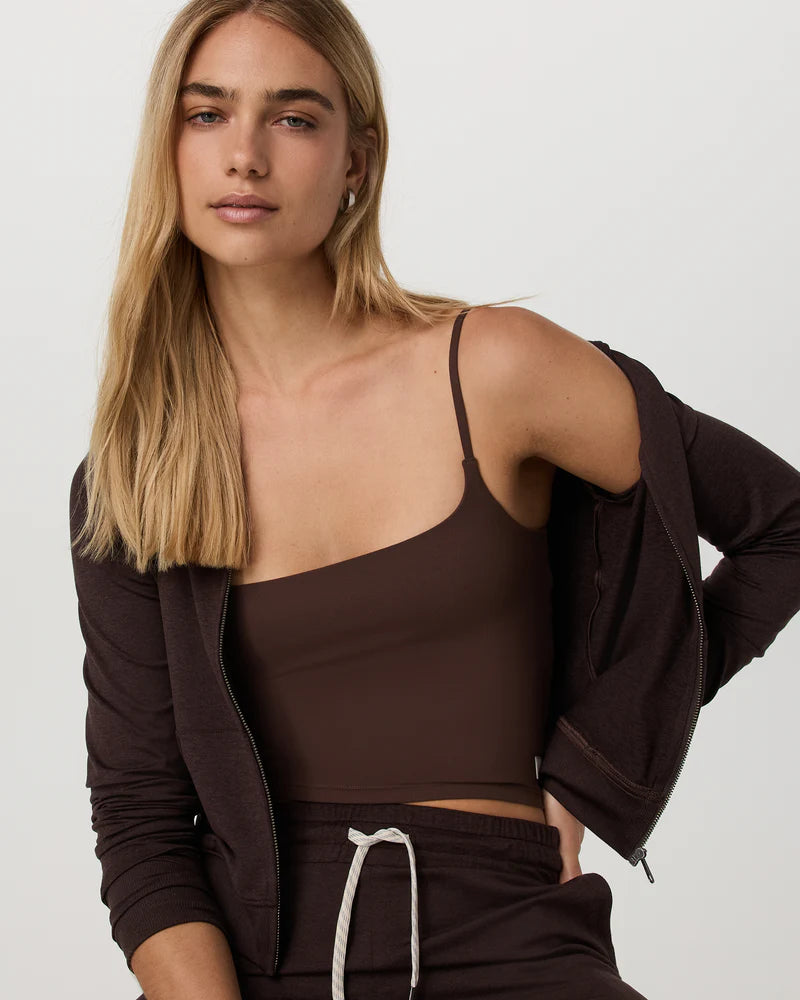 Vuori - Halo Mini Full Zip Hoodie - Java Heather
