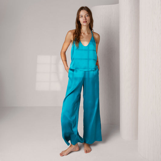 Lunya - Washable Silk Cami Pant Set - Slope Teal