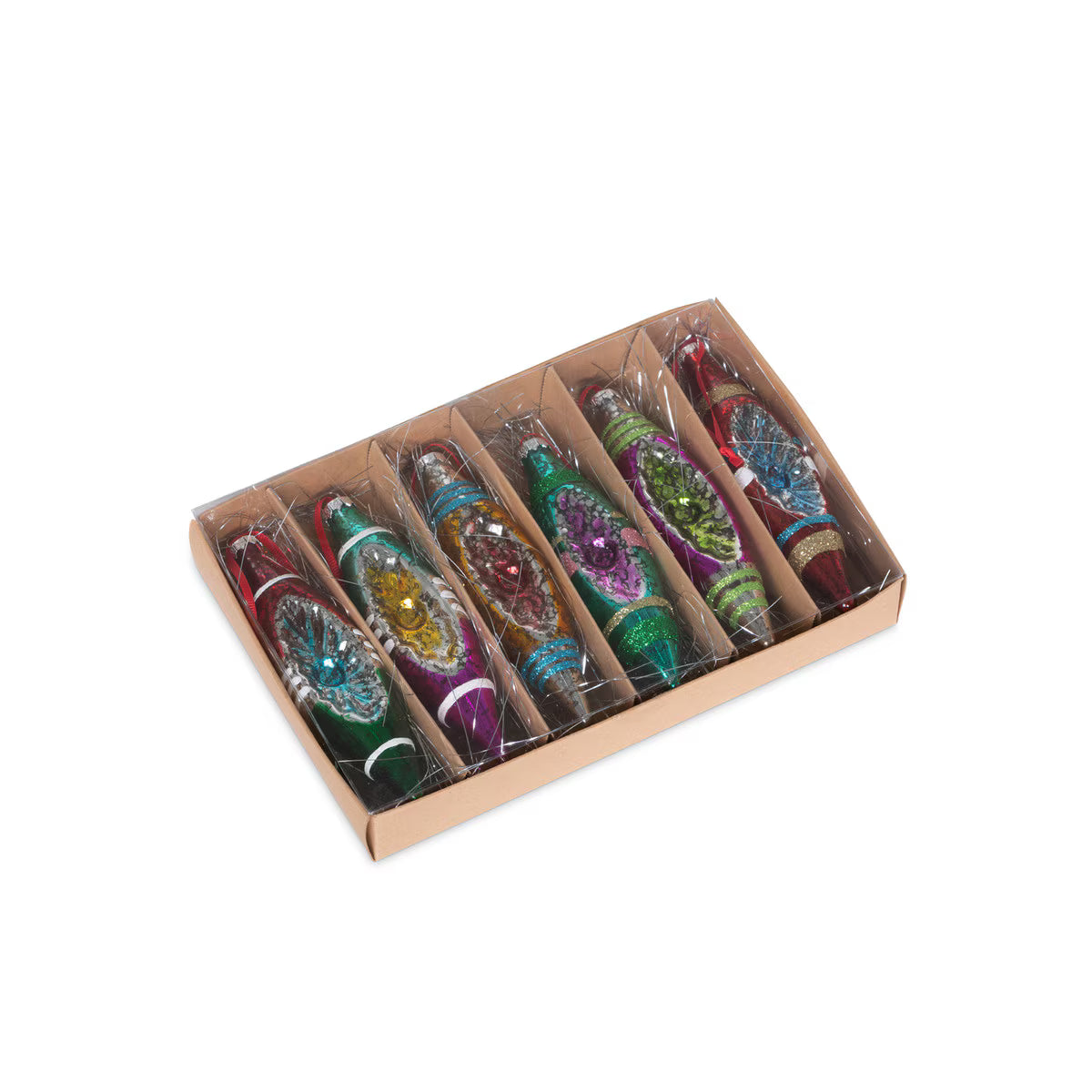 Reflector Glass Finial Ornaments