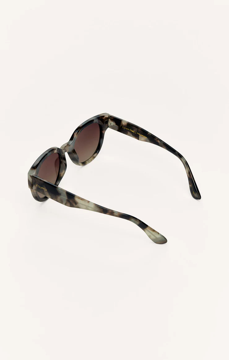 Lunch Date Polarized Sunglasses - Marble Tort - Bronze