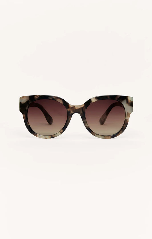 Lunch Date Polarized Sunglasses - Marble Tort - Bronze