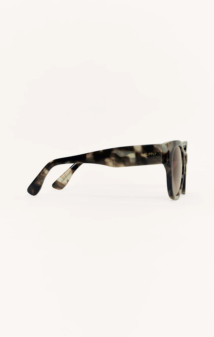 Lunch Date Polarized Sunglasses - Marble Tort - Bronze