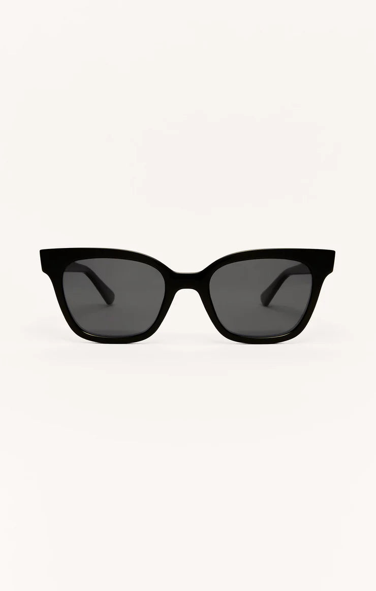 High Tide Polarized Sunglasses - Polished Black - Grey