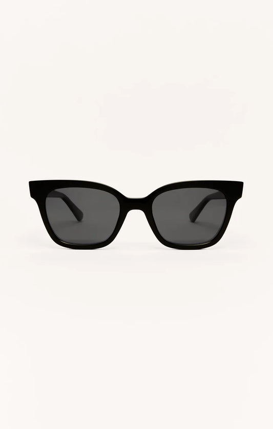 High Tide Polarized Sunglasses - Polished Black - Grey