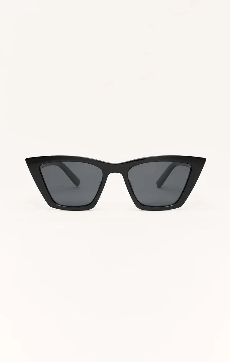 Villa Polarized Sunglasses - Polished Black - Grey