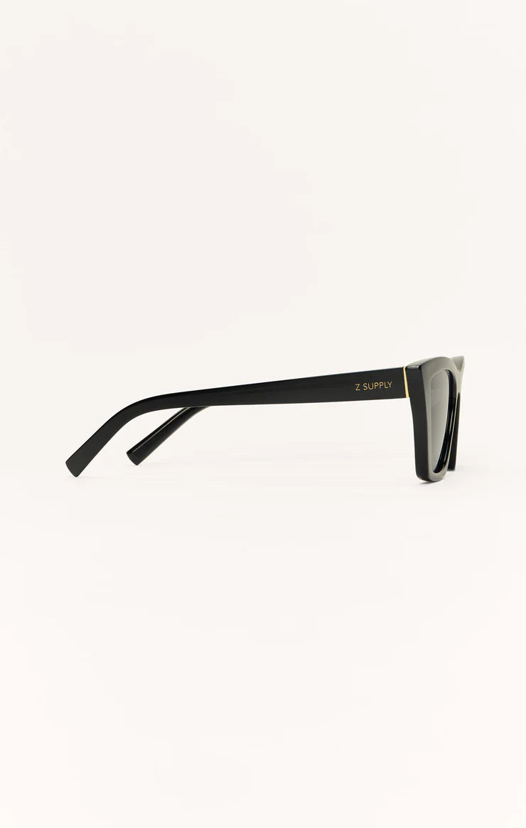 Villa Polarized Sunglasses - Polished Black - Grey