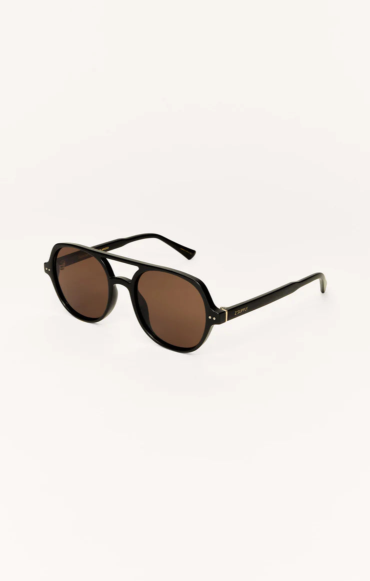 Summerland Polarized Sunglasses - Polished Black - Brown