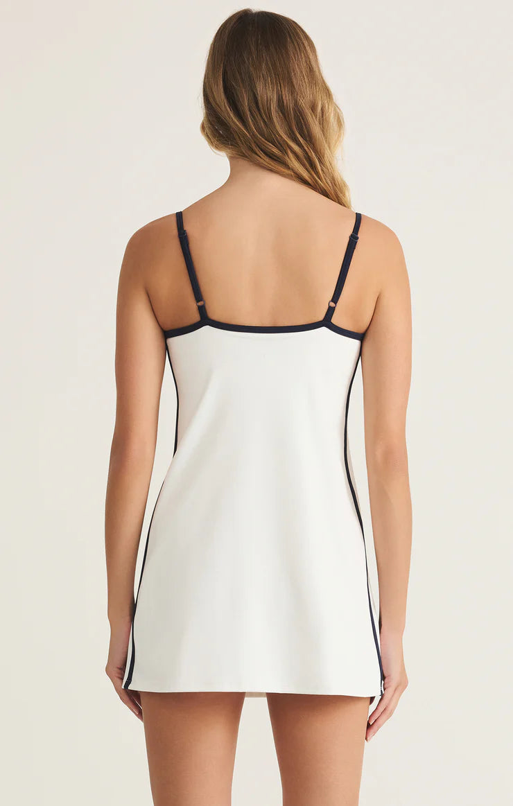 Varsity Dress - White