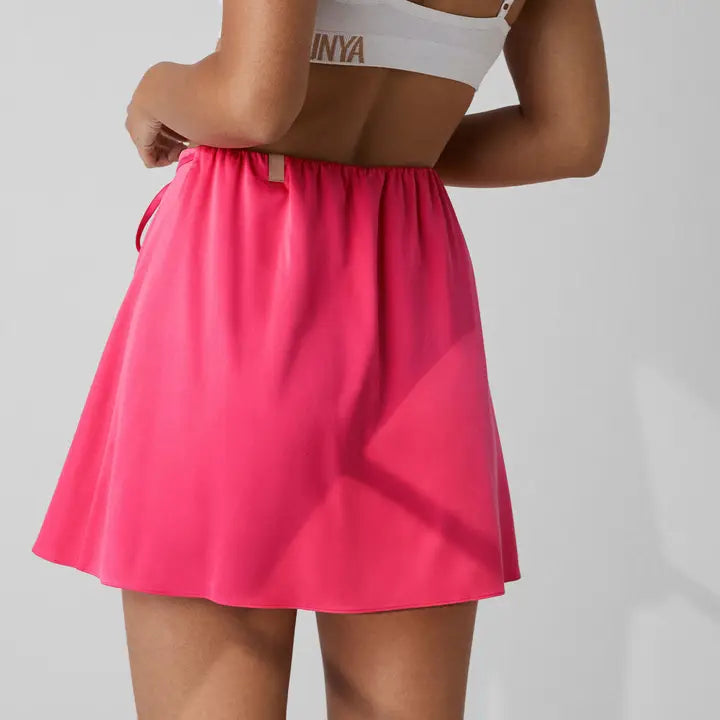 Lunya - Washable Silk Wrap Sleep Skirt - Rapturous Flamingo